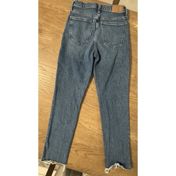 Madewell The Perfect Vintage Jean Medium Wash High Rise Denim Size 25 Raw Hem - Picture 11 of 11